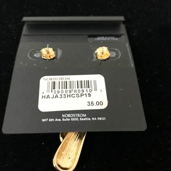 Drop Earrings Halogen by Nordrstrom Gold Plate Batons 2 3/4" NWT NOC Perfect - Picture 4 of 5